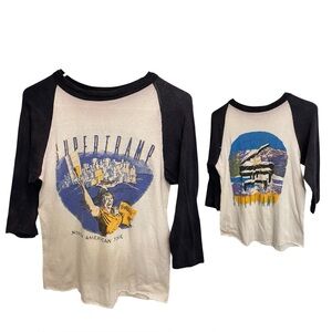 RARE ORIGINAL VINTAGE 1979 Breakfast In America Super Tramp Baseball Shirt Med